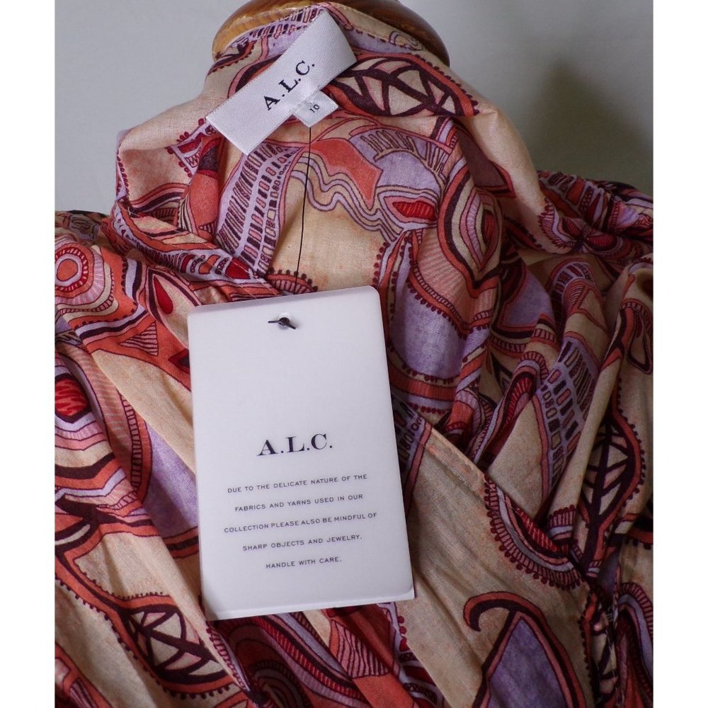 🆕A.L.C. Luna Smocked Mini Dress Cotton 10 - Picture 15 of 15